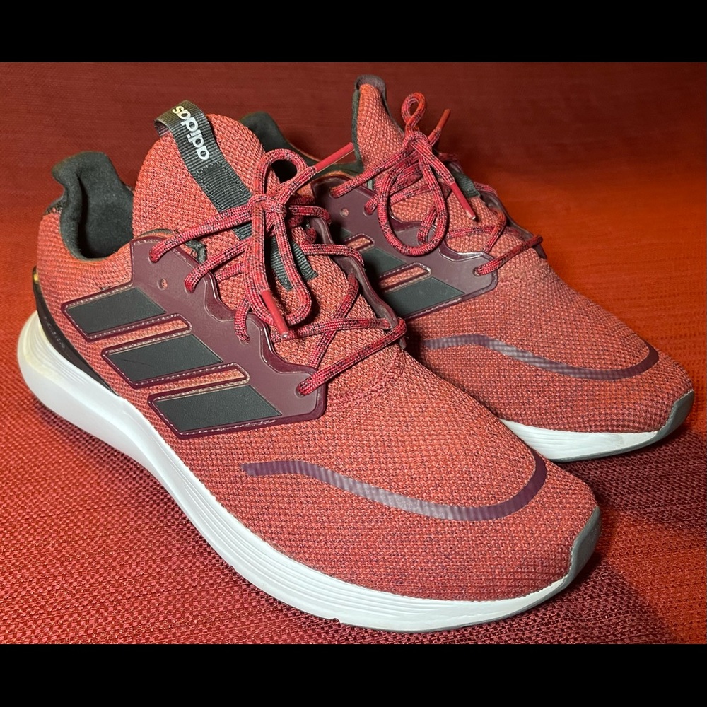 Adidas Mens Energy Falcon EE9857 Red Running Shoes Sneakers Size 10 /
